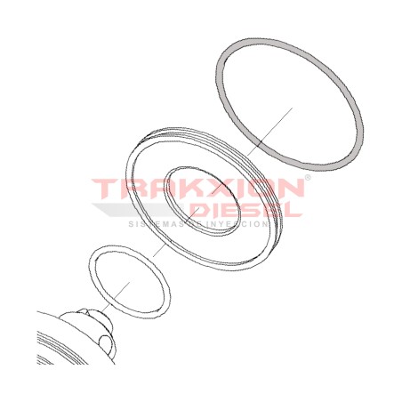 Anillo toroidal de membrana de bomba VP44 Diesel Bosch 1460225008
