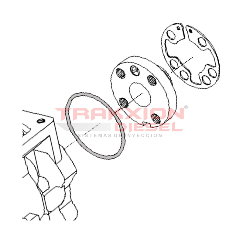 Anillo toroidal de brida de bomba Diesel Bosch 1460225017
