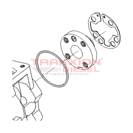 Anillo toroidal de brida de bomba Diesel Bosch 1460225017