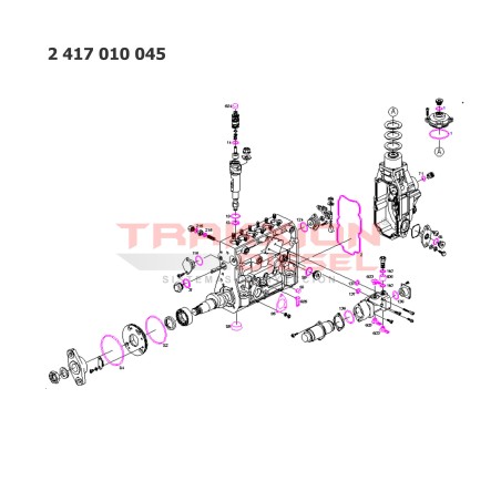 Juego de juntas de bomba lineal Diesel Bosch 2417010045