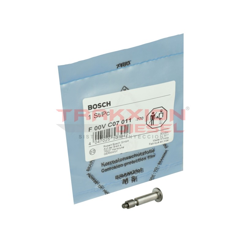 Perno de inducido F00VC07011 de inyector Diesel Bosch