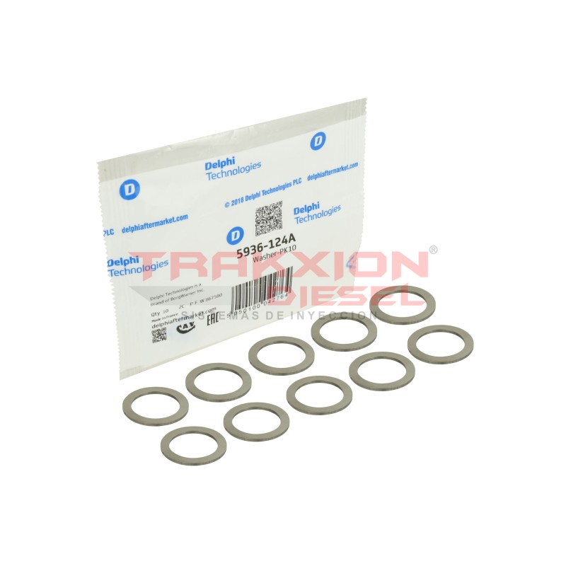 Paquete de 10 pzs Arandela rondana de empuje de bomba Diesel DPA, DP200, DP210, DP310, CAV Delphi, 5936-124A, 26430266