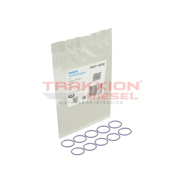 Juego de 10 Liga tórica 9307-403U de inyector Diesel Delphi para JCB T4 4.8L, KIA 33805-2A700