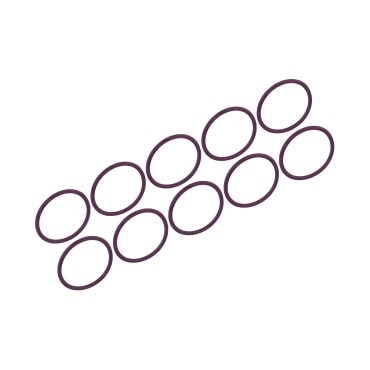 Paquete 10 pz, Liga tórica violeta 7200-016, 7200-0054 de inyector Diesel EUI Delphi para D12 Volvo 1677319