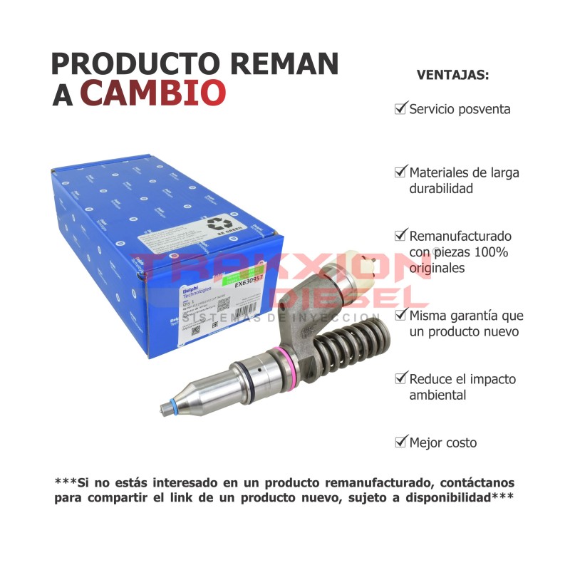 Inyector Diesel Reman para C15 3406E Cat 10R-8501 211-3023