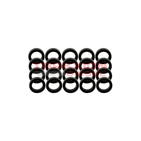 Set de 20 arandela negra 16168, 18029 de inyector Diesel Stanadyne para John Deere R34764