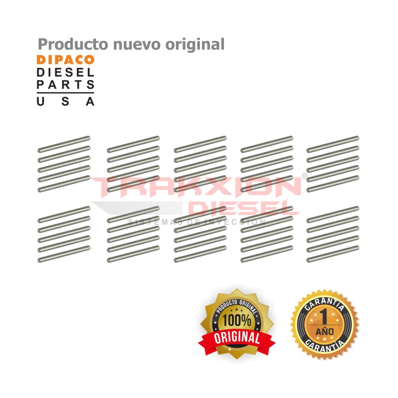 Paquete de 50 pernos pasador largo de inyector HEUI Diesel, Dipaco DPS0009 para 7.3 PowerStroke Ford, DT466 I530 Navistar