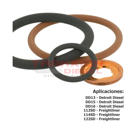 6 Kits de ligas de instalación de inyector Diesel para DD13 DD15 DD16 Detroit, Cascadia Freightliner, Actros Mercedes Benz