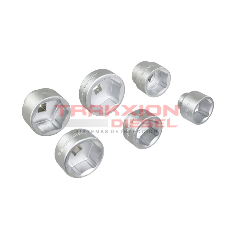 Juego de 6 dados OTC 6786 para remover cartuchos de filtro de aceite