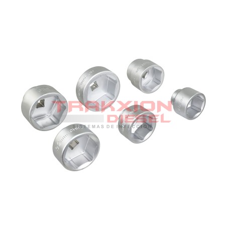 Juego de 6 dados OTC 6786 para remover cartuchos de filtro de aceite