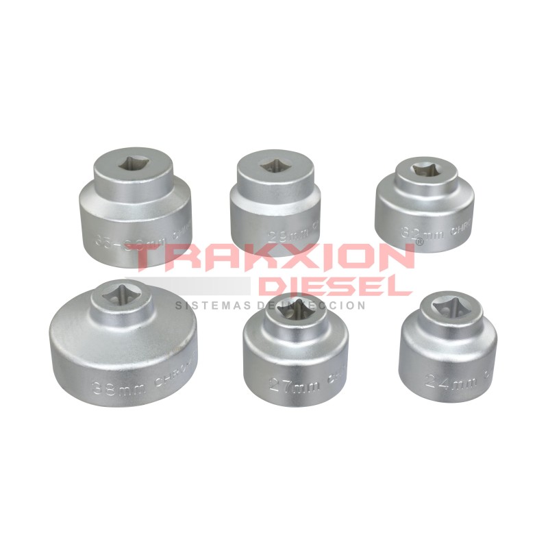 Juego de 6 dados OTC 6786 para remover cartuchos de filtro de aceite