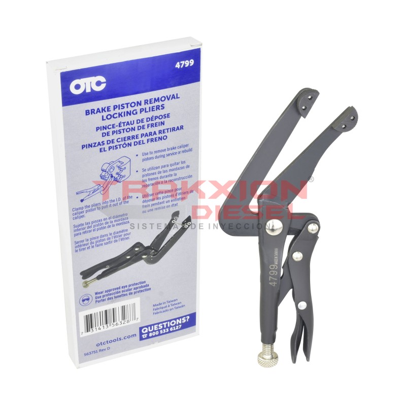 Pinzas de bloqueo de extracción del pistón de freno OTC 4799