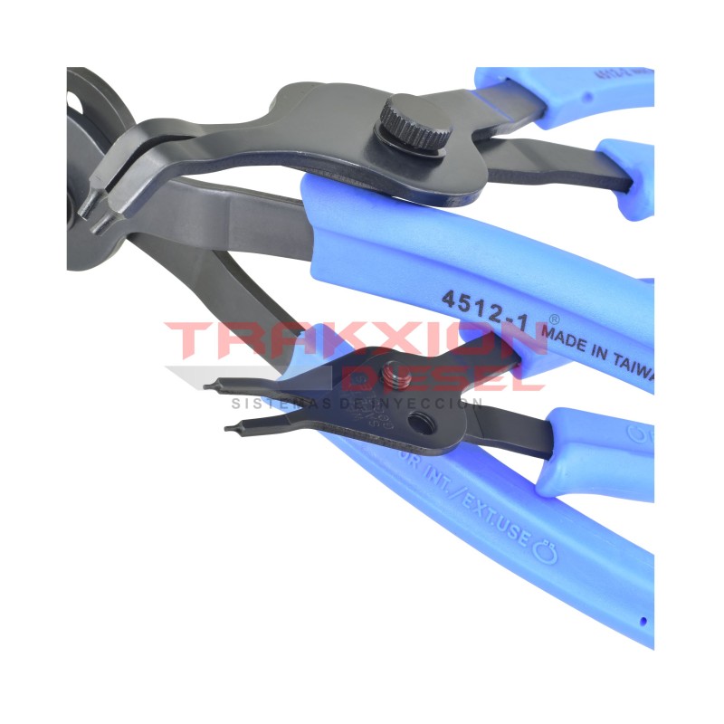 Juego de 8 pinzas para anillos de sujeción internos y externos OTC 4512