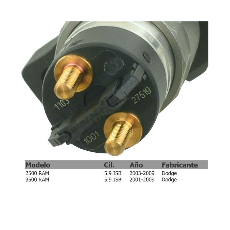 Inyector diesel Dodge Ram Cummins 5.9 ISB Common Rail