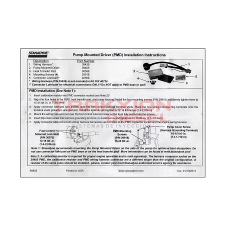 Módulo PDM de bomba Diesel DS Stanadyne 6.5L GM 40736 AP63486