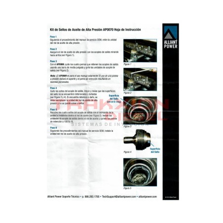 Kit de ligas AP0070 de riel de alta presión de aceite para 6.0 PowerStroke V8 Super Duty, Ford