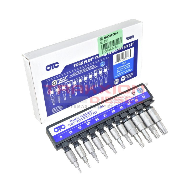 Juego De Llaves De Vaso Torx Plus A Prueba De Manipulaciones De 11 Piezas Otc (5905)