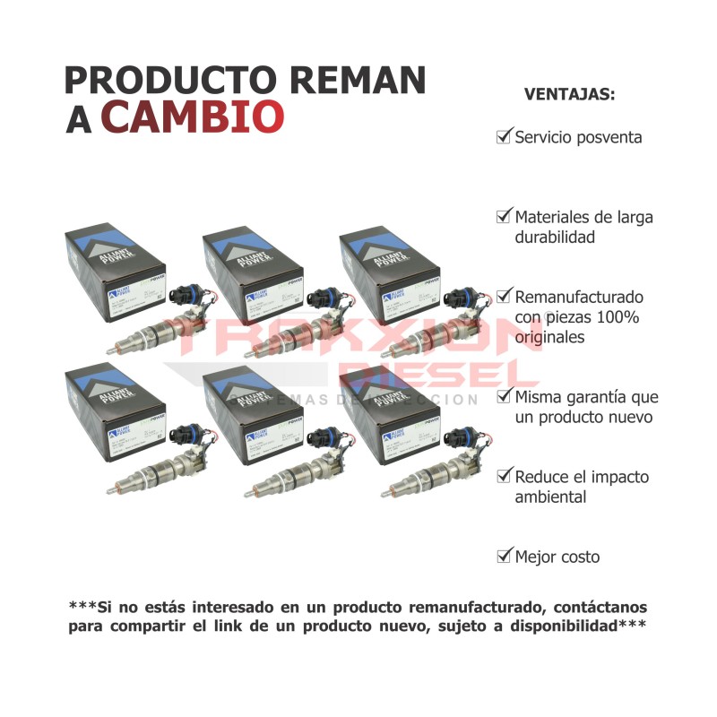 Juego de 6 Inyectores Diesel HEUI G2.8 6.0L PowerStroke Ford AP60901 4C3Z9E527BRM 1878284C91