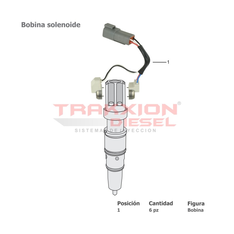 Bobina solenoide de inyector Diesel G2.9 i313 MaxxForce DT466E Navistar & International AP23011