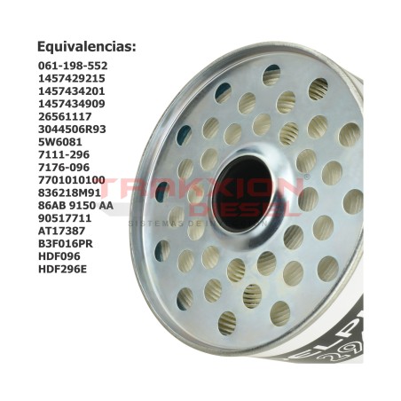 Filtro de Diesel 7111-296, 7111-296AA, HDF296 para CAV, Massey Ferguson, Perkins, 26560017, 26561117, 30451, 991032, OD11917