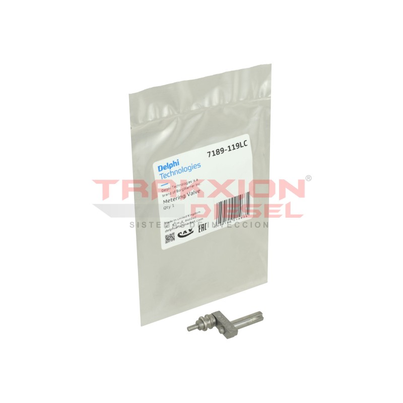 Válvula dosificadora 7189-119LC, 7189-130LC (L7, L8, L9) de bomba Diesel DP210, CAV Delphi