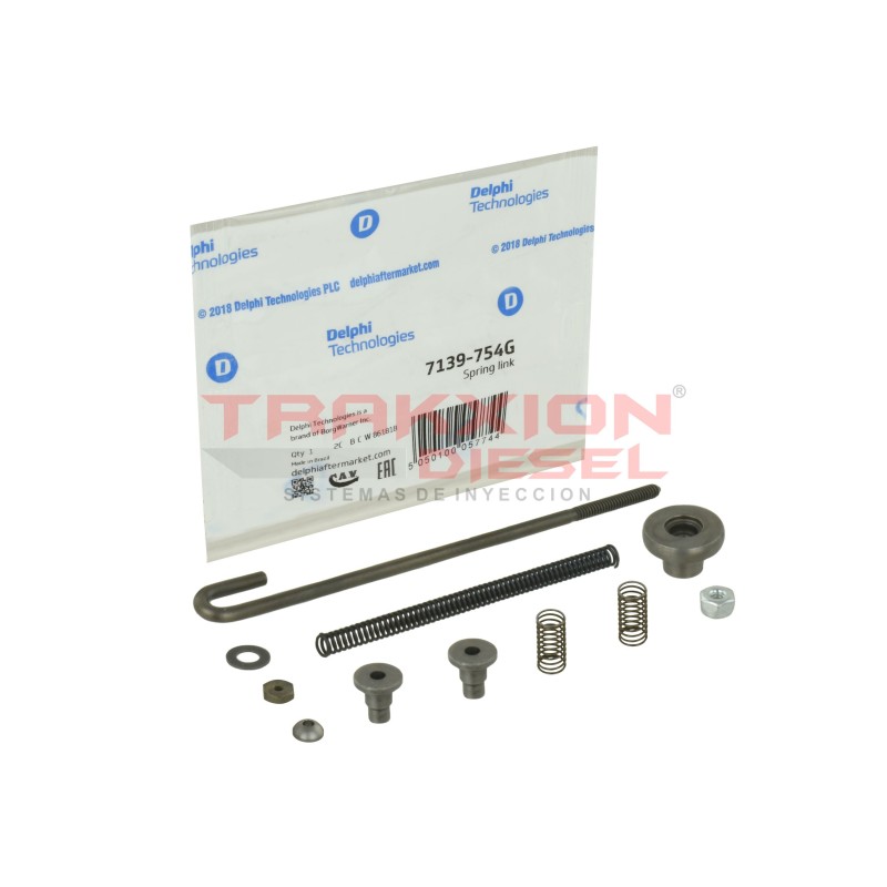 Varilla link 3 muelles 7139-754G, 7139-754H de bomba Diesel DPA CAV Delphi, D8NN9E566AA, E0NN9E566AA, 26430983, 26431078