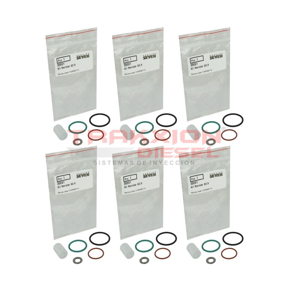 Juego de juntas de inyector Diesel G2.9 i313 MaxxForce DT466E Navistar & International 35691