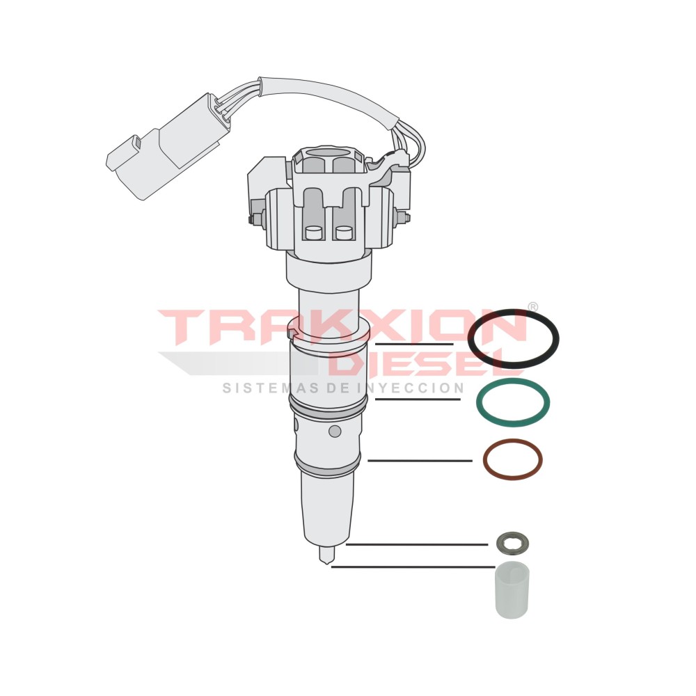 Juego de juntas de inyector Diesel G2.9 i313 MaxxForce DT466E Navistar & International 35691