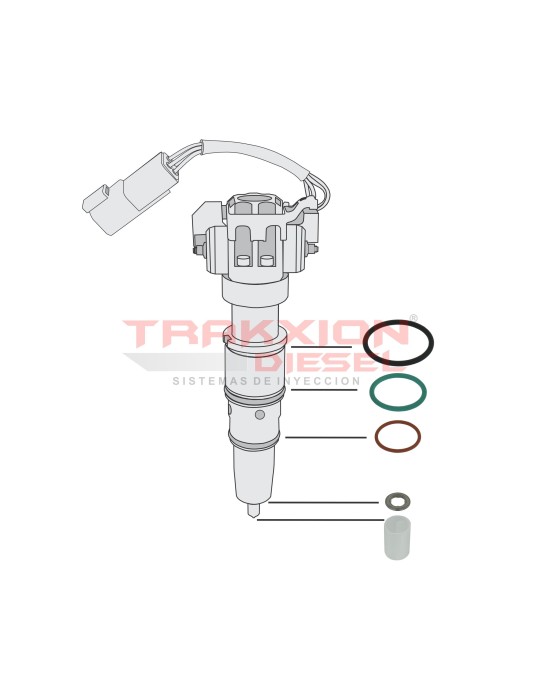 Juego de juntas de inyector Diesel G2.9 i313 MaxxForce DT466E Navistar & International 35691