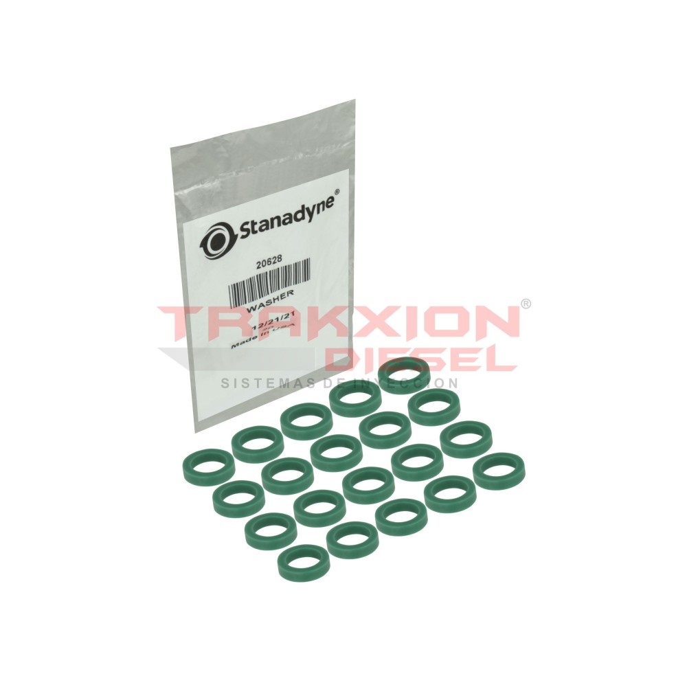 Set de 20 arandela sello 20628 de inyector Diesel Stanadyne para John Deere, R34764, R60746, R92352