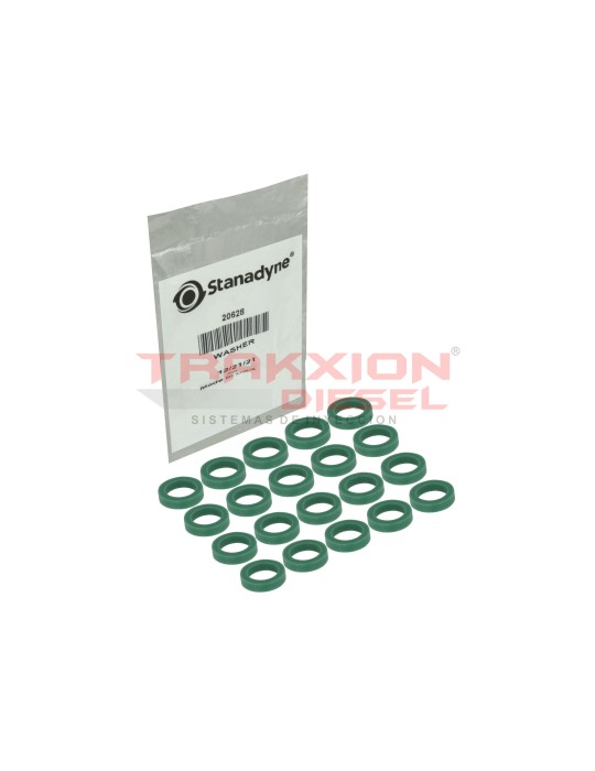 Set de 20 arandela sello 20628 de inyector Diesel Stanadyne para John Deere, R34764, R60746, R92352