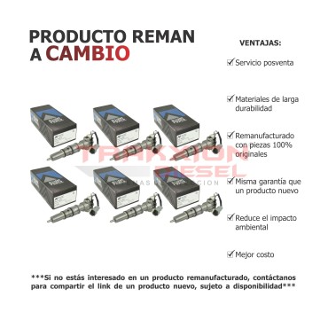 6 Inyectores remanufacturados Diesel G2.9 HEUI MaxxForce DT466E Navistar & International 245-285 HP 2004-2005 AP66977