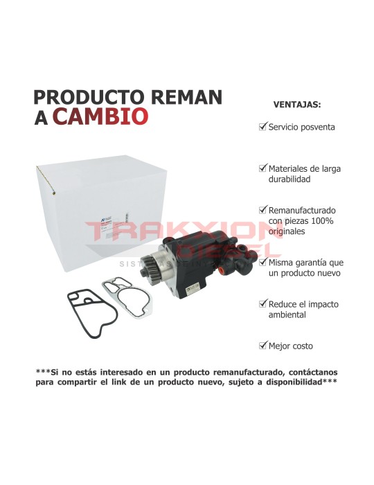 Bomba de alta presión de aceite Reman para DT466E, I530E Navistar, 230-300 HP, Alliant Power AP63626, HP020X, R98620020X