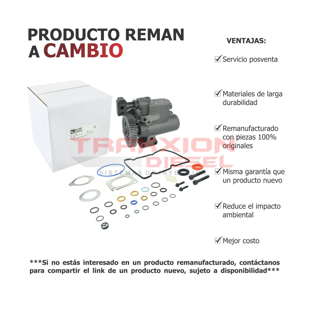 Bomba de alta presión Reman para 4.5 VT275 Navistar CF600 International 2006-2007, 6E7Z9A543BRM, 4307325R91, 1884357C92, AP63662