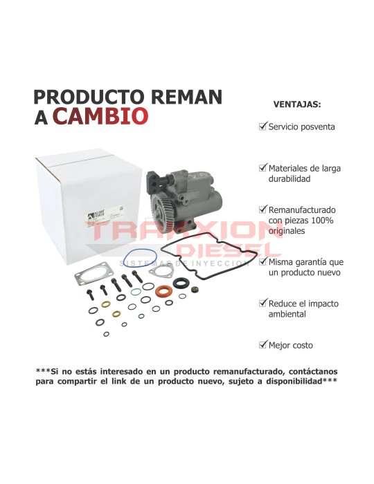 Bomba de alta presión Reman para 4.5 VT275 Navistar, MaxxForce 5, CF600 International 2008-2010, 4307327R91, 1880313C94, AP63663 Bomba de alta presión Reman para 4.5 VT275 Navistar, MaxxForce 5, CF600 International 2008-2010, 4307327R91, 1880313C94, AP63663