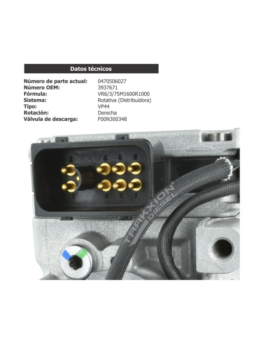 Bomba de inyección Diesel VP44 12V 0470506027, 3937671, 5019658AD, R5013925AA,  IPVR11X, IPVR15X para Dodge RAM, 5.9 ISB Cummins