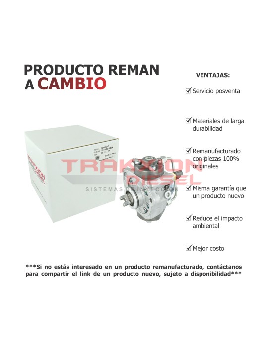 Bomba Diesel Reman 294000-040#, 294000-0401, DCRP300400, 6C1Q-9B395-AB, 6C1Q-9B395-AD, 6C1Q-9B395-AE para Transit 2.2 TDCi Ford