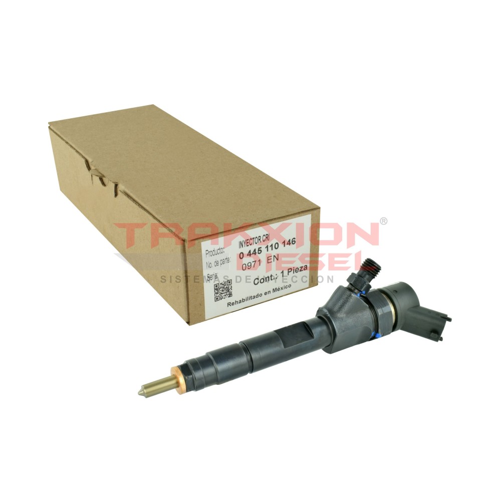 Inyector Diesel Reman 0445110146, 7700116046, 8200212715, 8200238528, 8201408754 para Trafic II 1.9 dCi, Renault 2001-2014