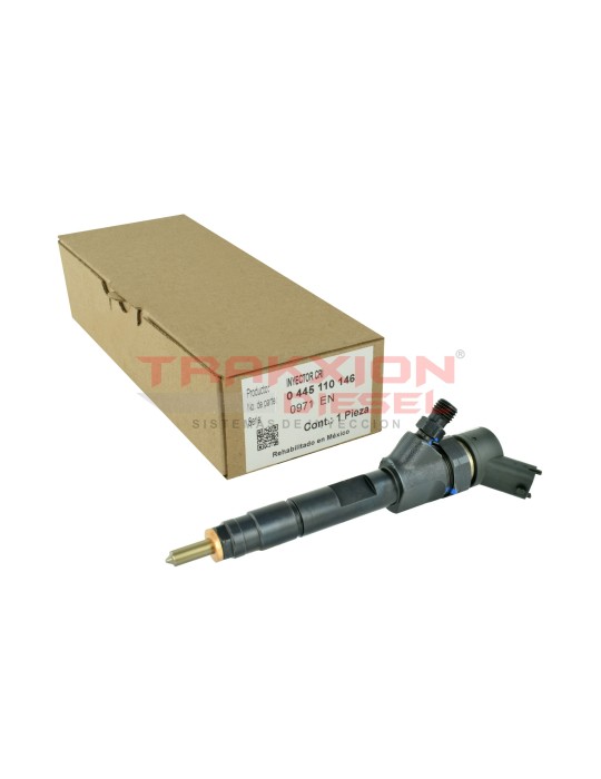 Inyector Diesel Reman 0445110146, 7700116046, 8200212715, 8200238528, 8201408754 para Trafic II 1.9 dCi, Renault 2001-2014