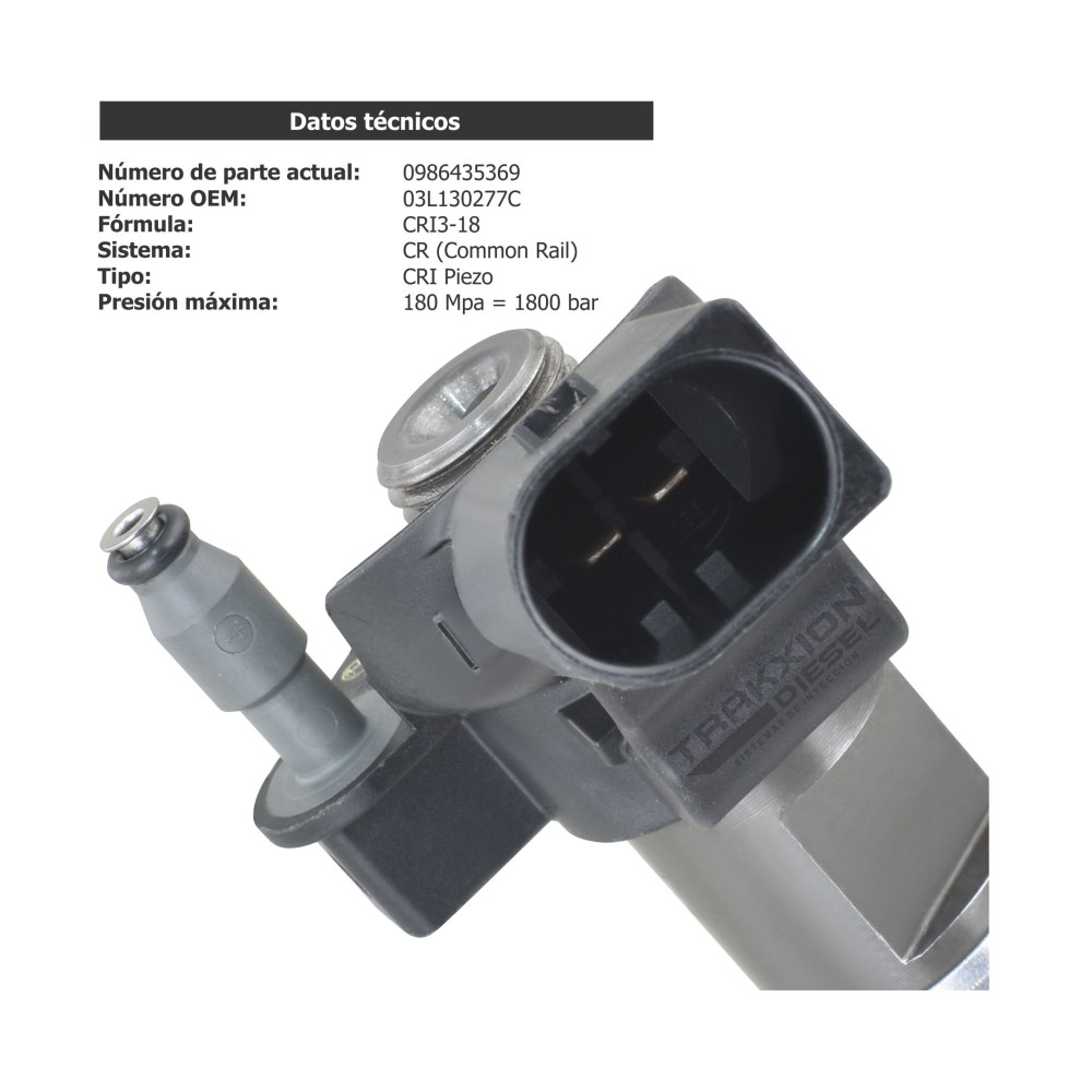 Inyector diesel Amarok 2.0 BiTDI Volkswagen Remanufacturado Amarok TDI