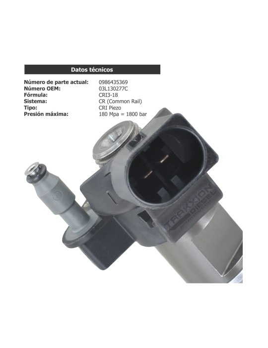 Inyector diesel Amarok 2.0 BiTDI Volkswagen Remanufacturado Amarok TDI