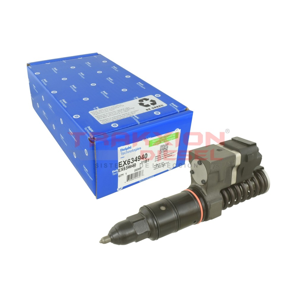 Inyector Diesel N2 Delphi para Detroit Diesel 12.7 S50 y S60 DDEC III, IV, 523-7045, R5234940, RB5234940, F00E200218, EX634940
