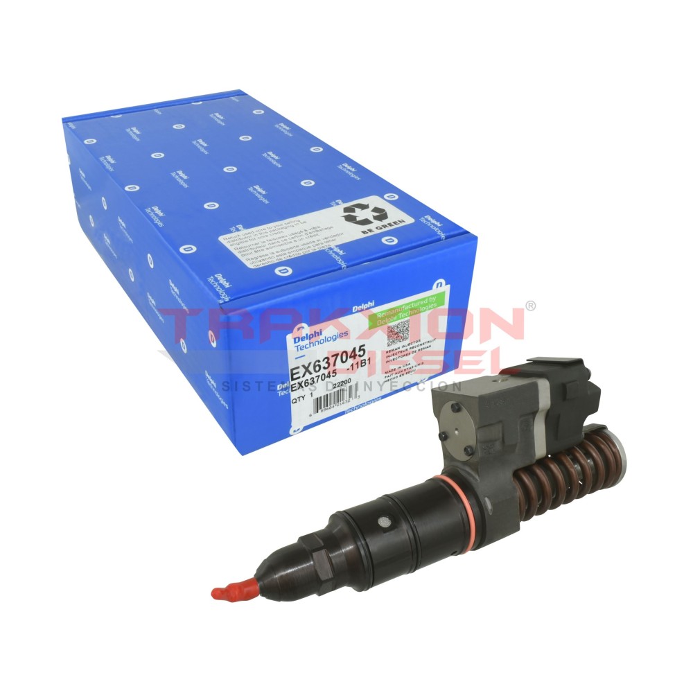 Inyector Diesel N2 Delphi para Detroit Diesel 12.7 S60 DDEC III, IV, R5237045, RB5237045, 523-7045, 523-6952, 523-7821, EX637045