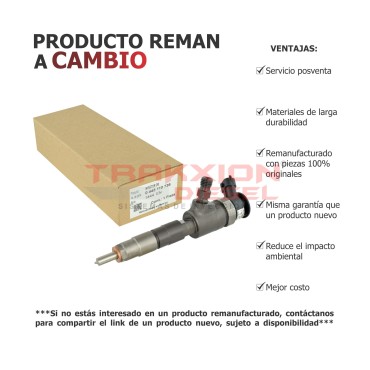 Inyector Diesel Reman 0445110340, 0445110739, 0986435203, 1980S5, 9813722780 para 1.6 HDi, 301, Expert, Partner, Rifter, Peugeot