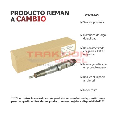 Inyector Diesel Reman 0445120100, 0445120219, 0986435528, 51.10100-6139, 51.10100-9127 para TGA, TGS, TGX, D26 MAN Truck