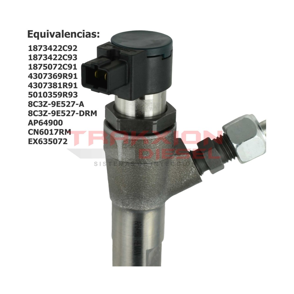 Inyector Diesel Reman AP64900, 1875072C91 para 6.4L PowerStroke, V8 Super Duty, F-250, F-350, F-450, F-550, Ford, 2008-2010