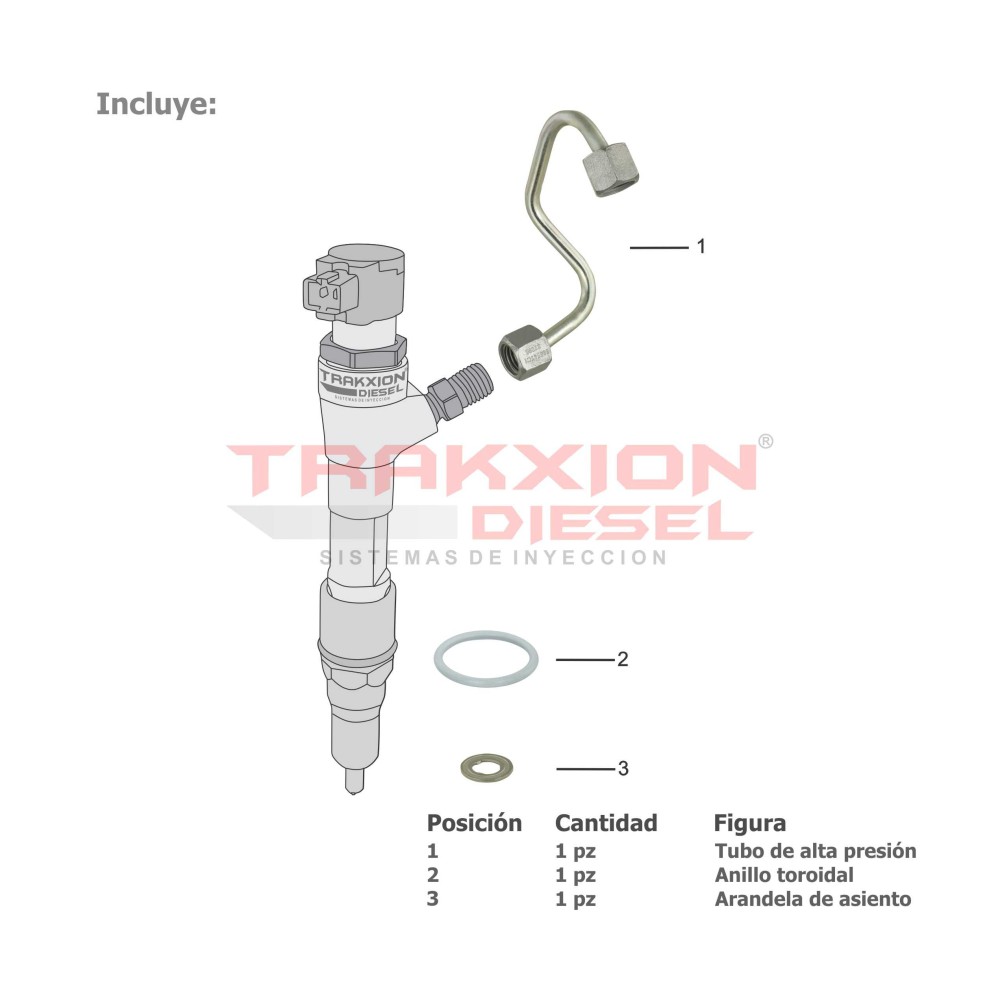 Inyector Diesel Reman AP64900, 1875072C91 para 6.4L PowerStroke, V8 Super Duty, F-250, F-350, F-450, F-550, Ford, 2008-2010