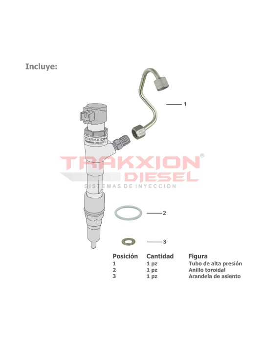 Inyector Diesel Reman AP64900, 1875072C91 para 6.4L PowerStroke, V8 Super Duty, F-250, F-350, F-450, F-550, Ford, 2008-2010