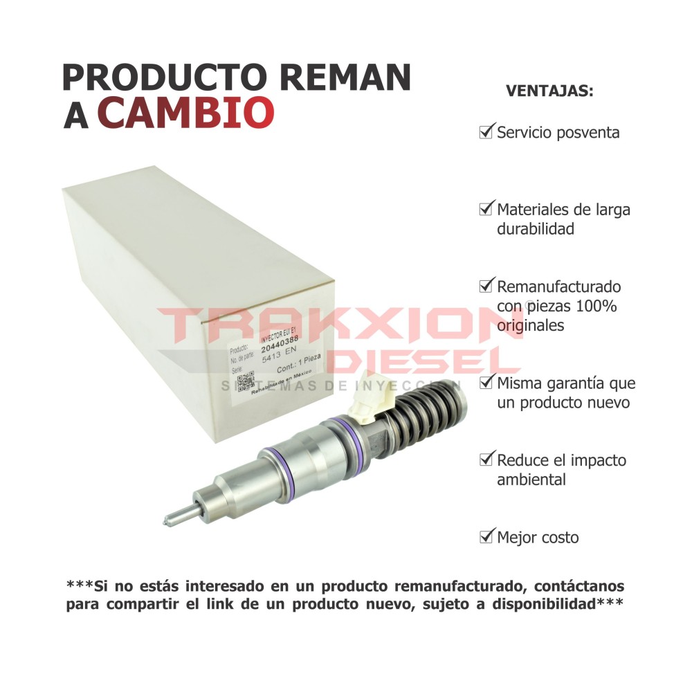 Inyector Diesel Reman BEBE4C01001, BEBE4C01101, EX631015, 20440388, 3803654, 85000071 para Volvo Bus 9700 D12 Inyector Diesel Reman BEBE4C01001, BEBE4C01101, EX631015, 20440388, 3803654, 85000071 para Volvo Bus 9700 D12