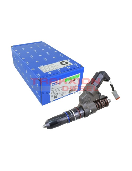 Inyector Diesel Reman EX631756 Delphi para M11, ISM, Celect Cummins, 3411756, 3609922, 3411756RX